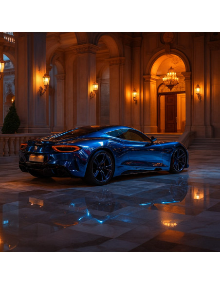 fiklm covring chrome bleu fonce