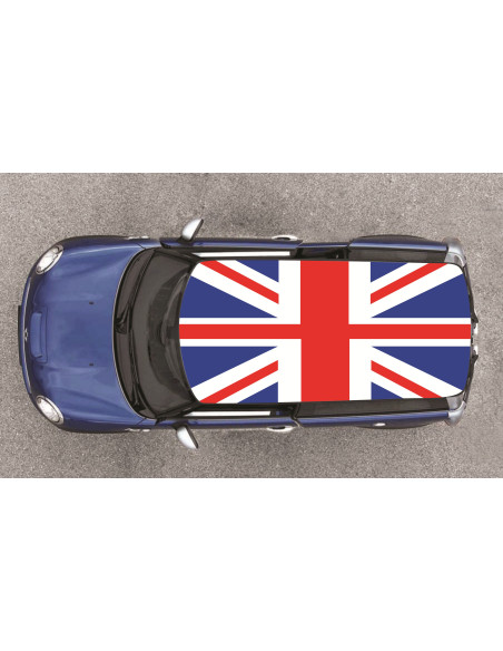 Film adhésif drapeau anglais pour toit de voiture