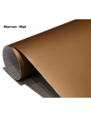 film adhesif autocollant marron mat