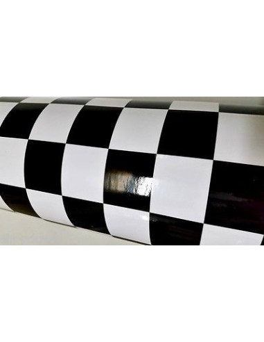 covering stickers damier noir et blanc