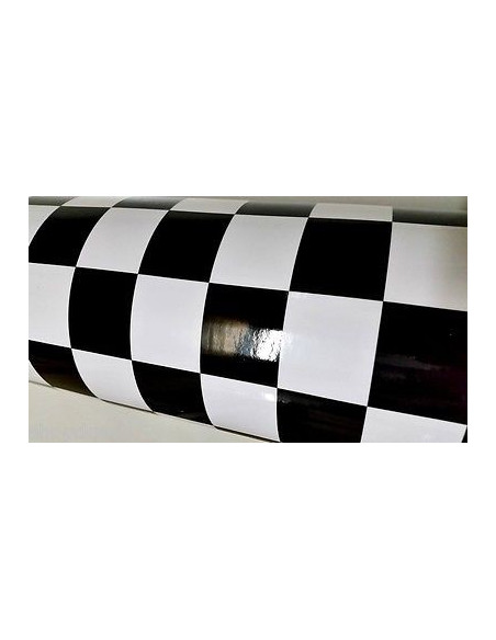 covering stickers damier noir et blanc